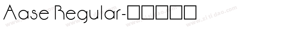 Aase Regular字体转换